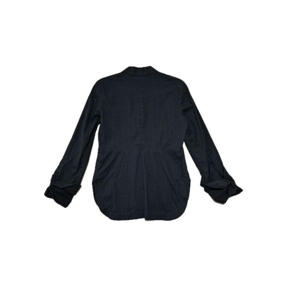 Dorothee Schumacher Women's Navy Blue Long Sleeve Double Cuff Button Up Top 2 - Picture 9 of 9